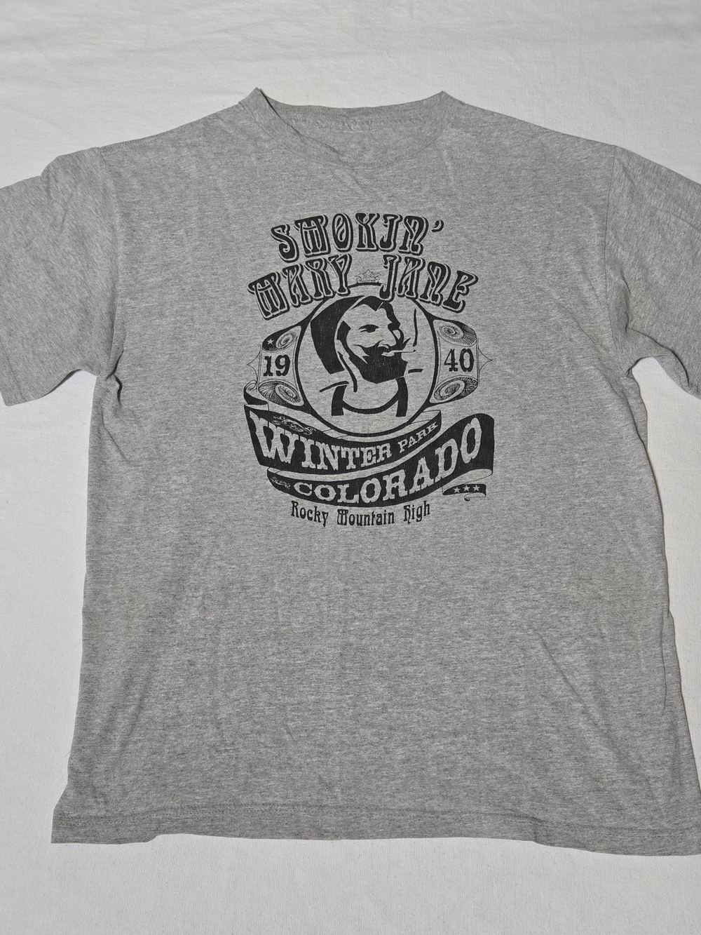Vintage Gray 'Smokin' Mary Jane' Colorado Graphic Tee